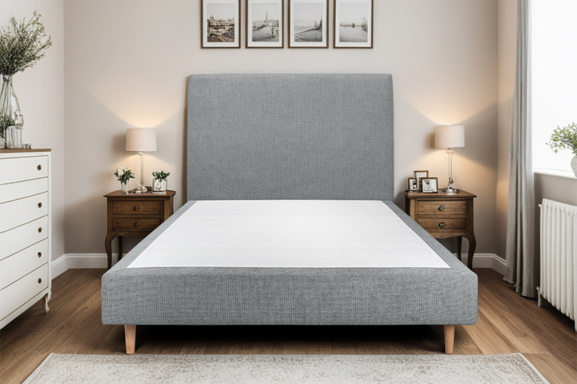Tête de lit 200 cm Tapissée - Tissu Toile Natté Gris Anthracite
