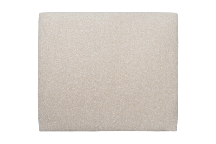 Tête de lit 135 cm Tapissée - Tissu Bouclette Beige Clair