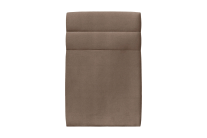 Lit 90x190 cm - Sommier tapissier H35 cm + tête de lit à lignes - Tissu Velours Taupe