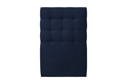 Lit 90x190 cm - Sommier tapissier H35 cm + tête de lit capitonnée - Tissu Velours Bleu Océan