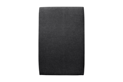 Lit 90x200 cm - Sommier tapissier H29 cm + tête de lit tapissée - Tissu Toile natté Noir