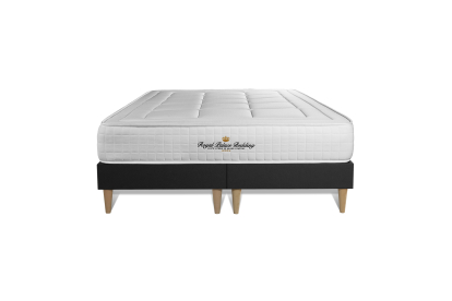 Ensemble Matelas Sommier 180x200 cm - Sommier Noir (déjà monté) - Balmoral