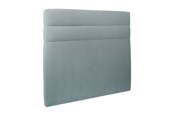 Tête de lit 180 cm Lignes - Tissu Velours Gris Bleute