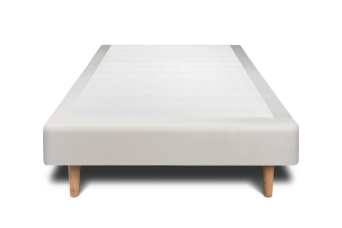 Sommier Tapissier 80x200 cm - H29 cm - Velours - Gris clair