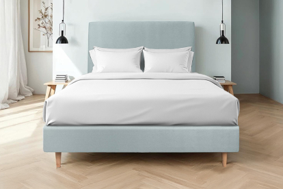 Tête de lit 180 cm Tapissée - Tissu Velours Gris Bleute