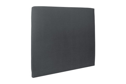 Lit 200x200 cm - Sommier à lattes H29 cm + tête de lit tapissée - Tissu Velours Gris Anthracite