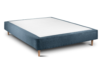 Sommier Tapissier 140x200 cm - H35 cm - Bouclette - Bleu