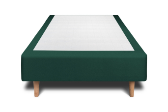 Sommier Tapissier 90x200 cm - H35 cm - Velours - Vert