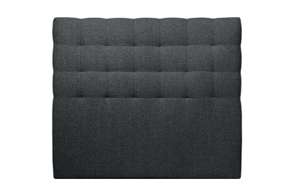 Tête de lit 135 cm Capitonnée - Tissu Bouclette Noir