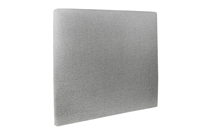 Lit 2x 100x200 cm - Sommier tapissier H29 cm + tête de lit tapissée - Tissu Bouclette Gris