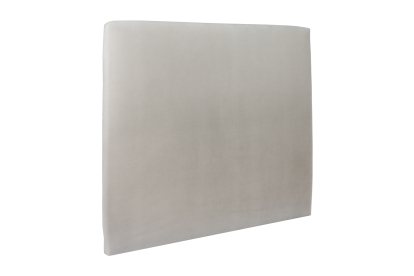 Lit 140x200 cm - Sommier tapissier H29 cm + tête de lit tapissée - Tissu Velours Gris Clair