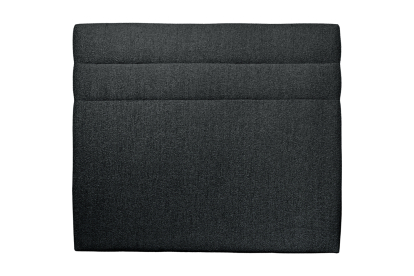 Tête de lit 180 cm Lignes - Tissu Bouclette Noir