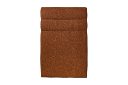 Lit 90x200 cm - Sommier tapissier H35 cm + tête de lit à lignes - Tissu Bouclette Terracotta