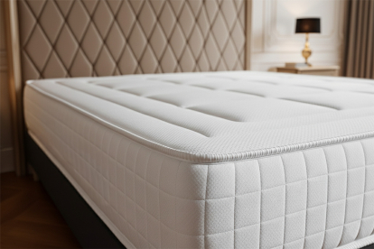 Ensemble Matelas Sommier 135x190 cm - Sommier Blanc (en kit) - Balmoral