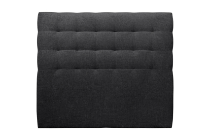 Tête de lit 150 cm Capitonnée - Tissu Toile Natté Noir