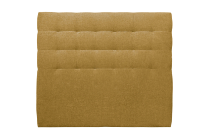 Tête de lit 200 cm Capitonnée - Tissu Toile Natté Jaune