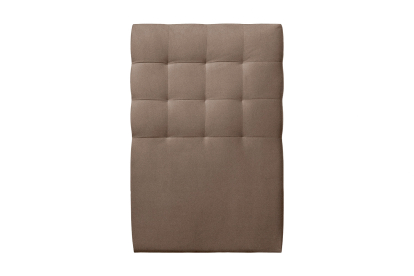 Lit 90x200 cm - Sommier tapissier H35 cm + tête de lit capitonnée - Tissu Velours Taupe