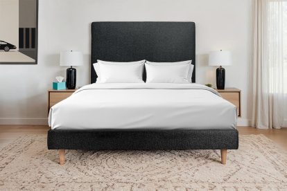 Sommier Tapissier 140x200 cm - H29 cm - Bouclette - Noir