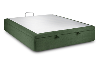 Sommier Coffre 180x200 cm - Toile nattée  - Vert kaki