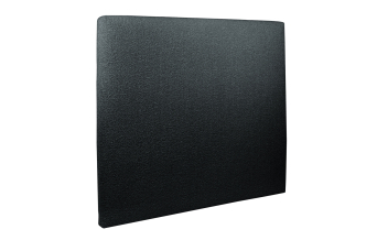 Tête de lit 135 cm Tapissée - Tissu Bouclette Noir