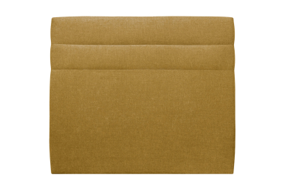 Tête de lit 160 cm Lignes - Tissu Toile Natté Jaune