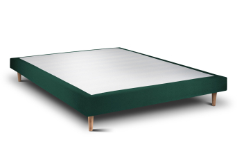 Sommier Tapissier 140x200 cm - H29 cm - Velours - Vert