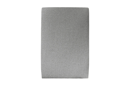 Lit 90x200 cm - Sommier à lattes H29 cm + tête de lit tapissée - Tissu Bouclette Gris
