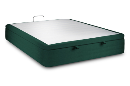 Sommier Coffre 140x200 cm - Velours - Vert