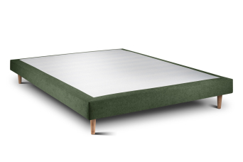 Sommier Tapissier 160x200 cm - H29 cm - Toile nattée - Vert kaki
