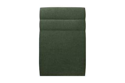 Lit 90x200 cm - Sommier tapissier H35 cm + tête de lit à lignes - Tissu Toile natté Vert Kaki