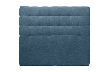 Tête de lit 135 cm Capitonnée - Tissu Toile Natté Bleu Ocean