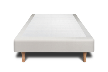 Sommier Tapissier 90x190 cm - H29 cm - Velours - Gris clair