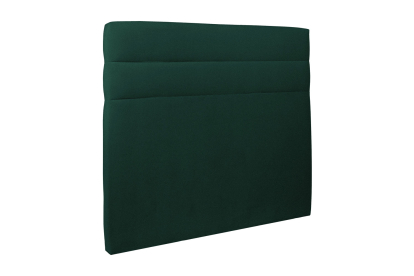 Lit 140x200 cm - Sommier tapissier H29 cm + tête de lit à lignes - Tissu Velours Vert