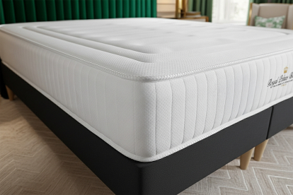 Ensemble Matelas Sommier 135x200 cm - Sommier Noir (en kit) - Lancaster