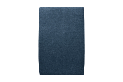 Lit 90x190 cm - Sommier tapissier H29 cm + tête de lit tapissée - Tissu Toile natté Bleu Océan