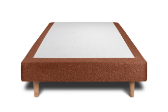 Sommier Tapissier 80x200 cm - H29 cm - Bouclette - Terracotta