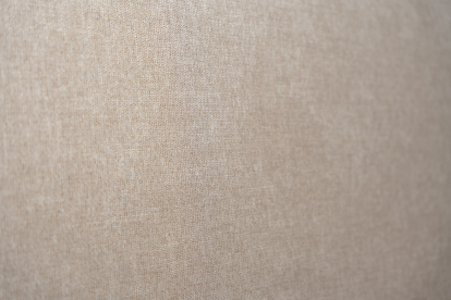 Lit 90x190 cm - Sommier tapissier H35 cm + tête de lit tapissée - Tissu Toile natté Beige Brun