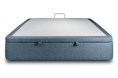 Sommier Coffre 140x190 cm - Bouclette - Bleu