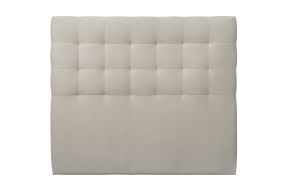 Tête de lit 135 cm Capitonnée - Tissu Velours Gris Clair