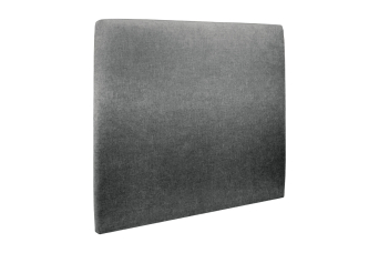 Tête de lit 135 cm Tapissée - Tissu Toile Natté Gris Anthracite
