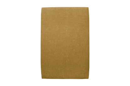 Lit 90x200 cm - Sommier tapissier H29 cm + tête de lit tapissée - Tissu Toile natté Jaune