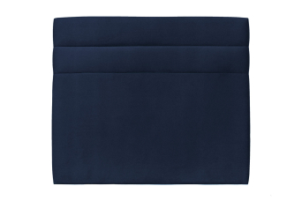 Tête de lit 150 cm Lignes - Tissu Velours Bleu Ocean
