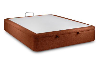 Sommier Coffre 180x200 cm - Bouclette - Terracotta