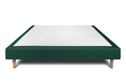 Sommier Tapissier 140x200 cm - H29 cm - Velours - Vert