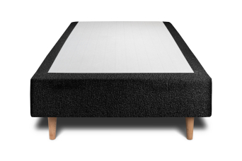 Sommier Tapissier 90x200 cm - H35 cm - Bouclette - Noir