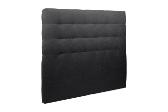 Tête de lit 135 cm Capitonnée - Tissu Toile Natté Noir