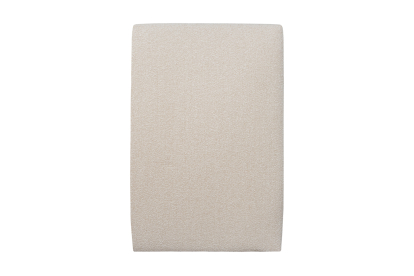 Lit 90x200 cm - Sommier à lattes H29 cm + tête de lit tapissée - Tissu Bouclette Beige Clair