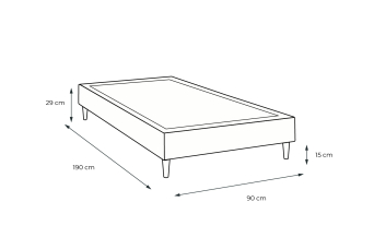 Sommier Tapissier 90x190 cm - Livré déjà assemblé