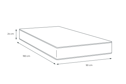 Matelas 90x190 cm Mémoire de forme - Balmoral