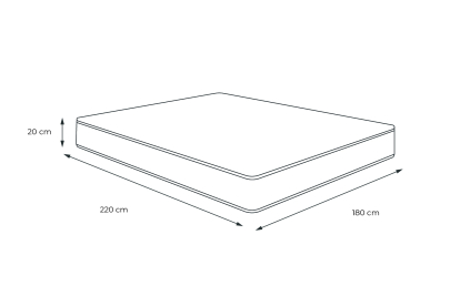 Matelas 180x220 cm Mémoire de forme - Nottingham